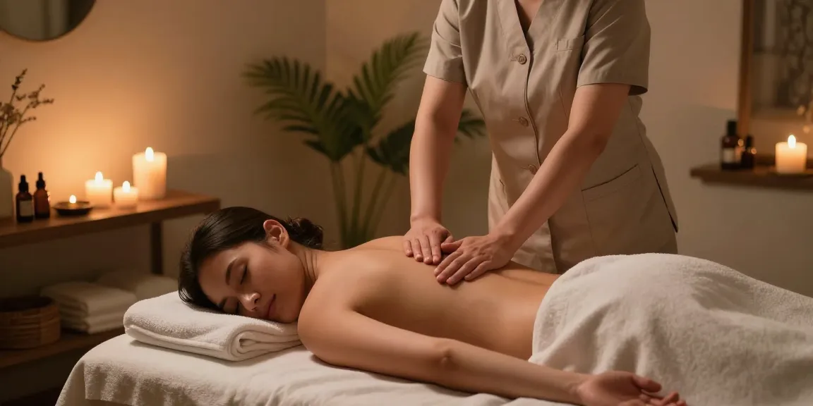 Relaxing 수원출장마사지 session with a professional therapist in a serene spa environment.