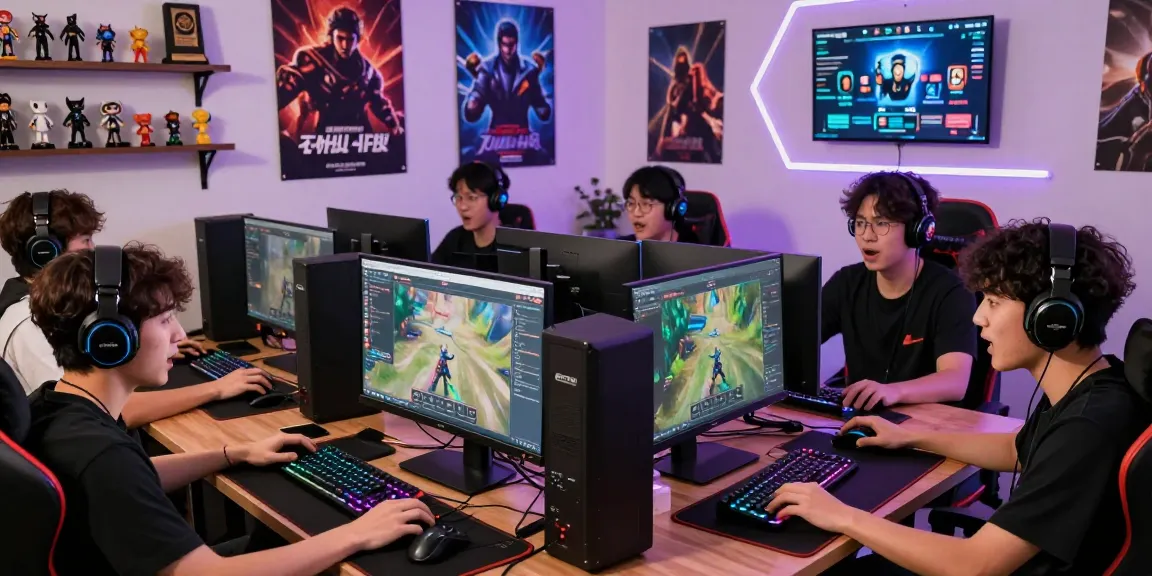 Exciting gaming scene showcasing 토토사이트 검증 먹튀스팟 community engagement in a modern home office.