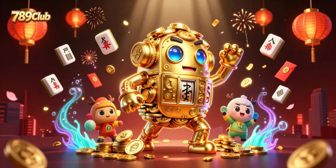 Experience fun and excitement at 789Club with a dynamic casino illustration showcasing gaming elements.