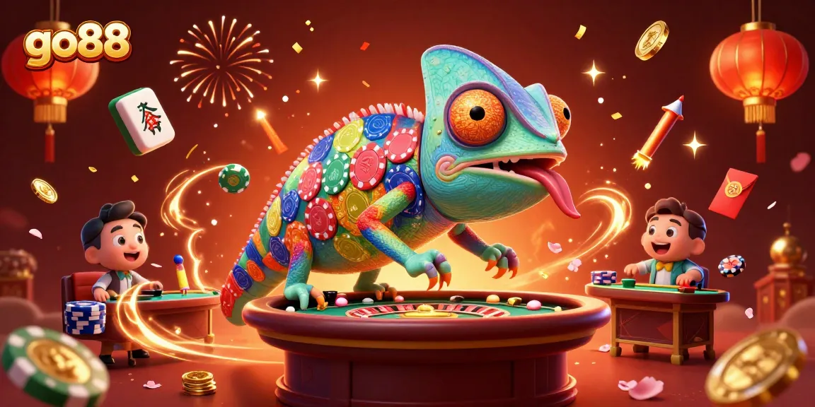 Explore the colorful go88 casino experience with dynamic 3D characters and festive atmosphere.